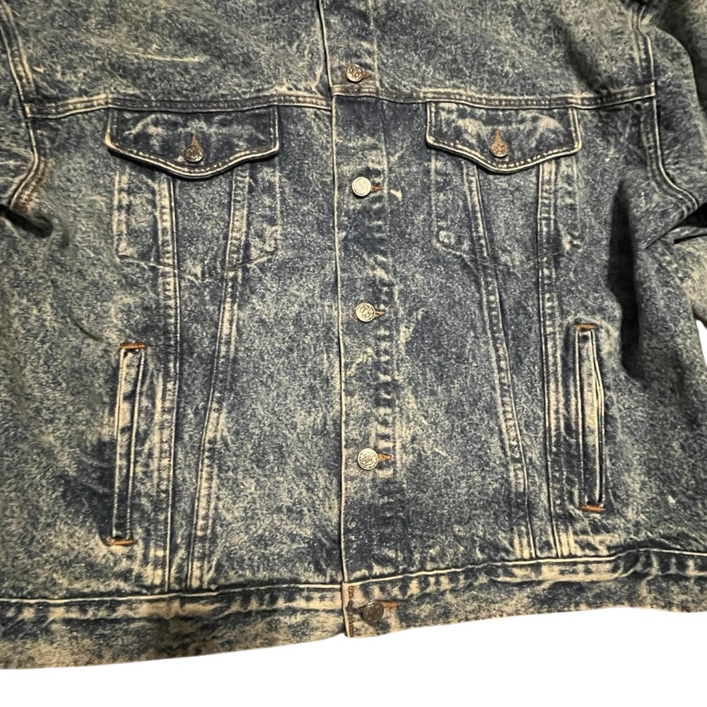 Vintage Grand Casino Hinckley ACID WASH DENIM JACKET XL Made in USA Jean jacket - Picture 5 of 10